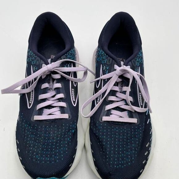 Brooks Glycerin GTS 20 Womens Size 9.5 Running Shoes Navy Blue Teal 1203701B499 - Picture 5 of 14